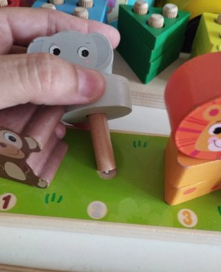 Juguete Montessori Bloques Animales Madera