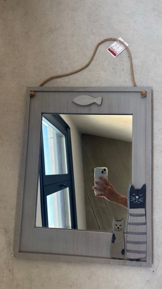 Espejo Decorativo Gatos de madera