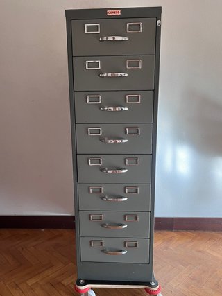 Archivador gris metalico Cajonera metalica 1940-50