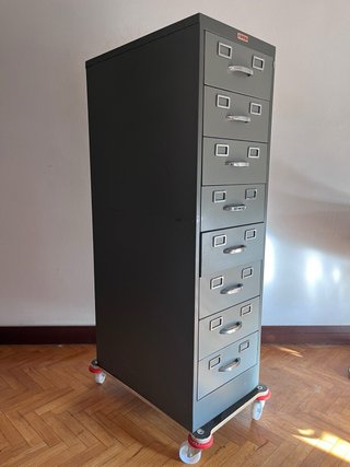 Archivador gris metalico Cajonera metalica 1940-50