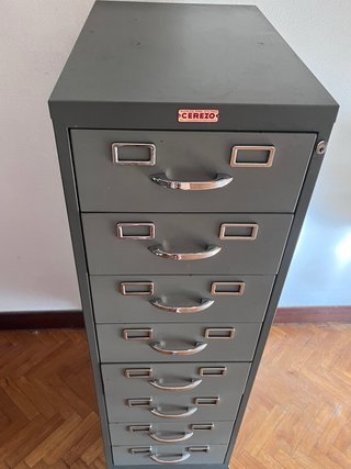 Archivador gris metalico Cajonera metalica 1940-50