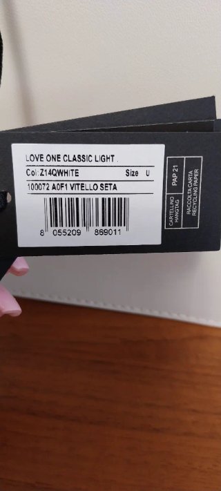 Mala Pinko Love One Classic Dourada creme