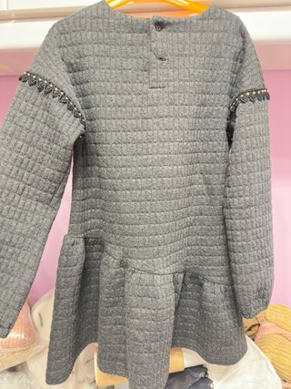 Vestido sudadera niña t.10 gris