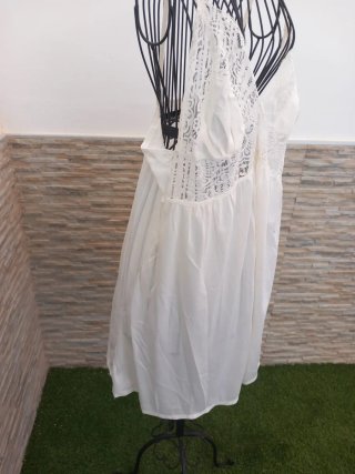 Camisón blanco encaje XL