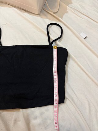 Top Tirantes Negro Bershka Talla S