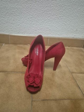 Zapatos tacón Marypaz rojos talla 36