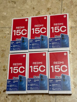 6 x Xiaomi Redmi 15C 256GB Azul