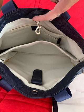 Borsa shopper GUCCI Vintage in pelle blu e rossa