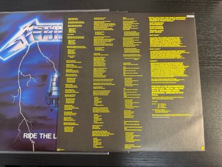 Vinilo Metallica Ride the Lightning