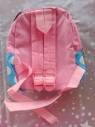 Mochila Minnie Mouse lunares rosa y azul