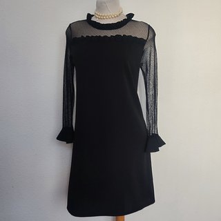 Vestido Almatrichi Negro Tul Plumeti