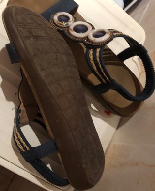 Sandalias T38 Azul y Marrón