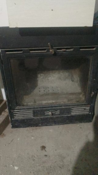 Chimenea cristal y metal