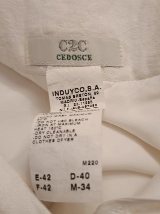 Falda Lino 100% Blanco roto