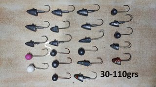 22 Cabeças Chumbo Pesca Vinil
