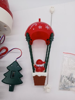 Gorro de Papá Noel con punta de árbol de Navidad,