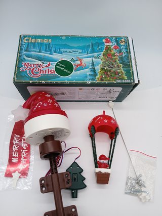 Gorro de Papá Noel con punta de árbol de Navidad,