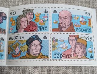 Carnet Sellos V Centenario Descubrimiento América