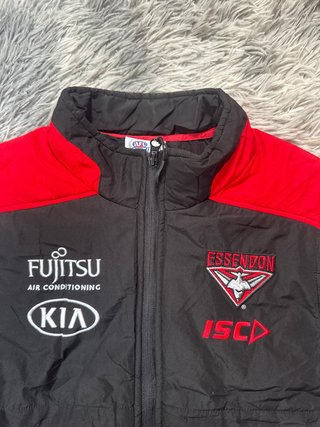 Isc essendon bombers afl padded vest gilet black
