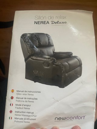 Sillón masaje polipiel negro