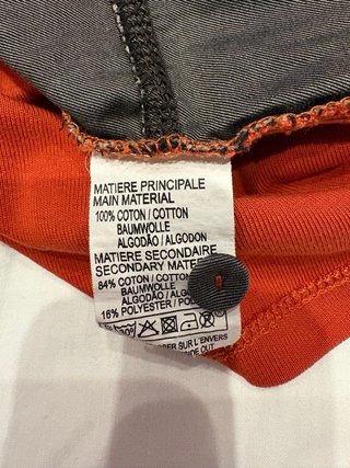 Camiseta K-L naranja y gris talla S