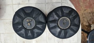 Mancuernas 5 kg agarre ergonómico