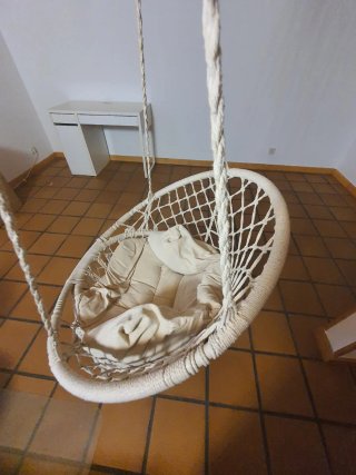 Columpio colgante blanco