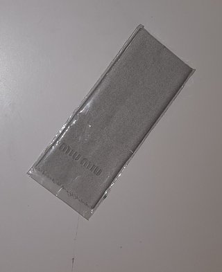 Panno Pulizia Occhiali Miu Miu Originale Grigio