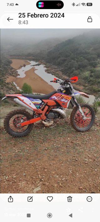 KTM 250 EXC 2008 Enduro Naranja/Blanca