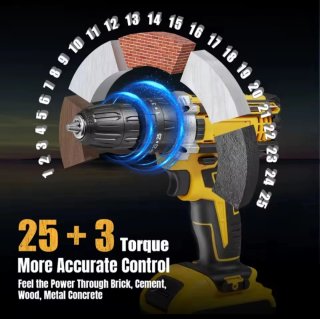 Taladro percutor 25+3 torque NUEVO 18V BATERÍAS 2s
