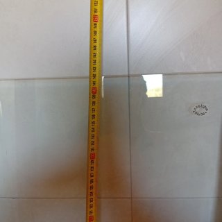 Mampara de bañera de cristal y metal