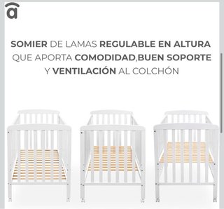 Cuna de madera 120x60