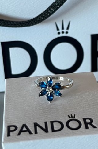 Anillo Flor Azul