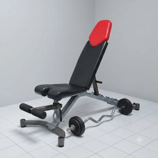 Banco Gimnasio Gama Alta+Barra Z+Mancuernas 40 Kgs