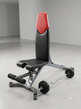 Banco Gimnasio Gama Alta+Barra Z+Mancuernas 40 Kgs