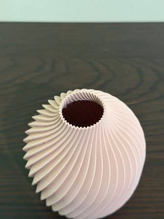 Vaso a spirale stampa 3D beige