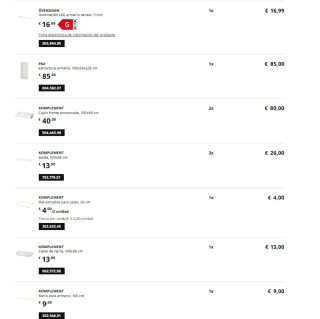 Armario PAX Ikea 175cm x 236 alto Blanco NUEVO