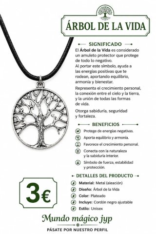 Colgante Árbol de la Vida Plateado