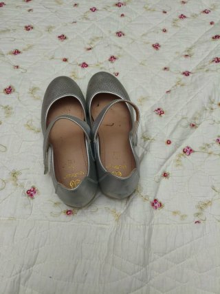 Zapatos de vestir plateados para mujer