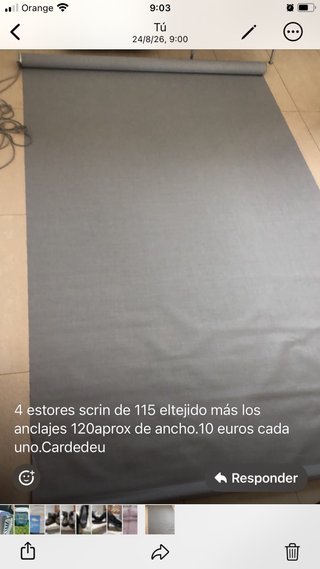 4 Estores Screen 115cm Ancho 120cm .
