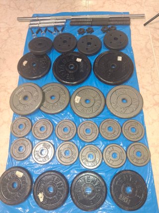Discos pesas en packs Efectivo. Recoger
