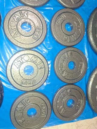 Discos pesas en packs Efectivo. Recoger
