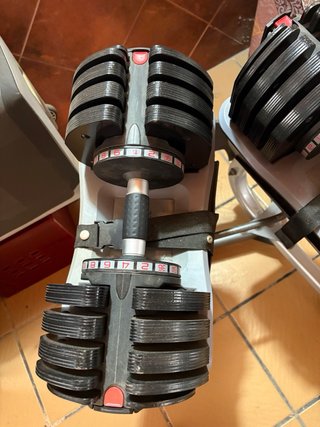 Juego Mancuernas Ajustables con Soporte 36kg cada