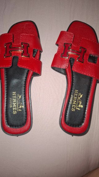 Ciabatte Hermes Donna Rosse e Dorate