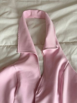 Top Rosa Halter + cremallera zara - Talla XL