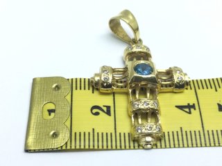 E1200098-0 CRUCIFIJO ORO 18K CON CIRCONITA