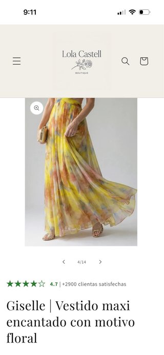 Vestido maxi Lola Castell estampado floral