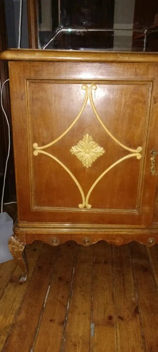 Aparador madera clásico con espejo (200 cm)