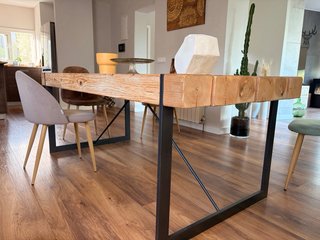Mesa Comedor Madera y Metal