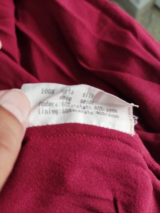Camicia seta rossa TG 44